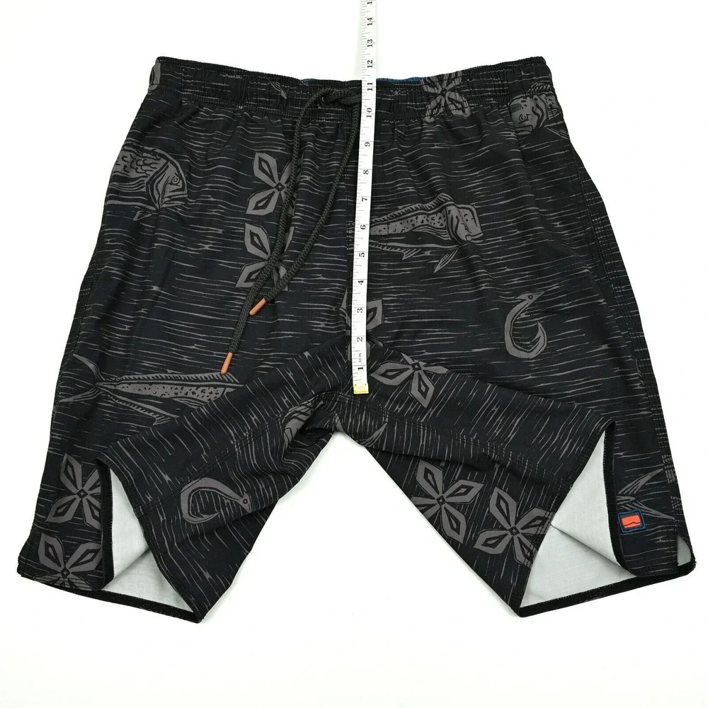 Cova Swimming Fish AOP Men's Swim Trunks‎ Medium Drawstring Closure Beach Resort